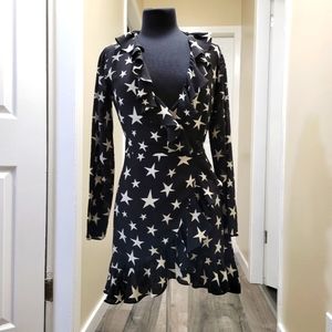 Realisation Par Star Wrap Silk Dress